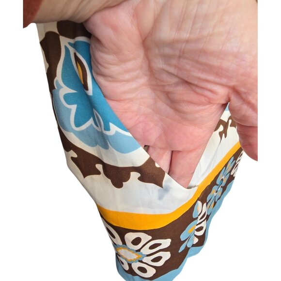 Nicole Miller Womens Floral Halter Top Crochet Neckline Boho Chic Medium JJ3948 - Picture 14 of 14